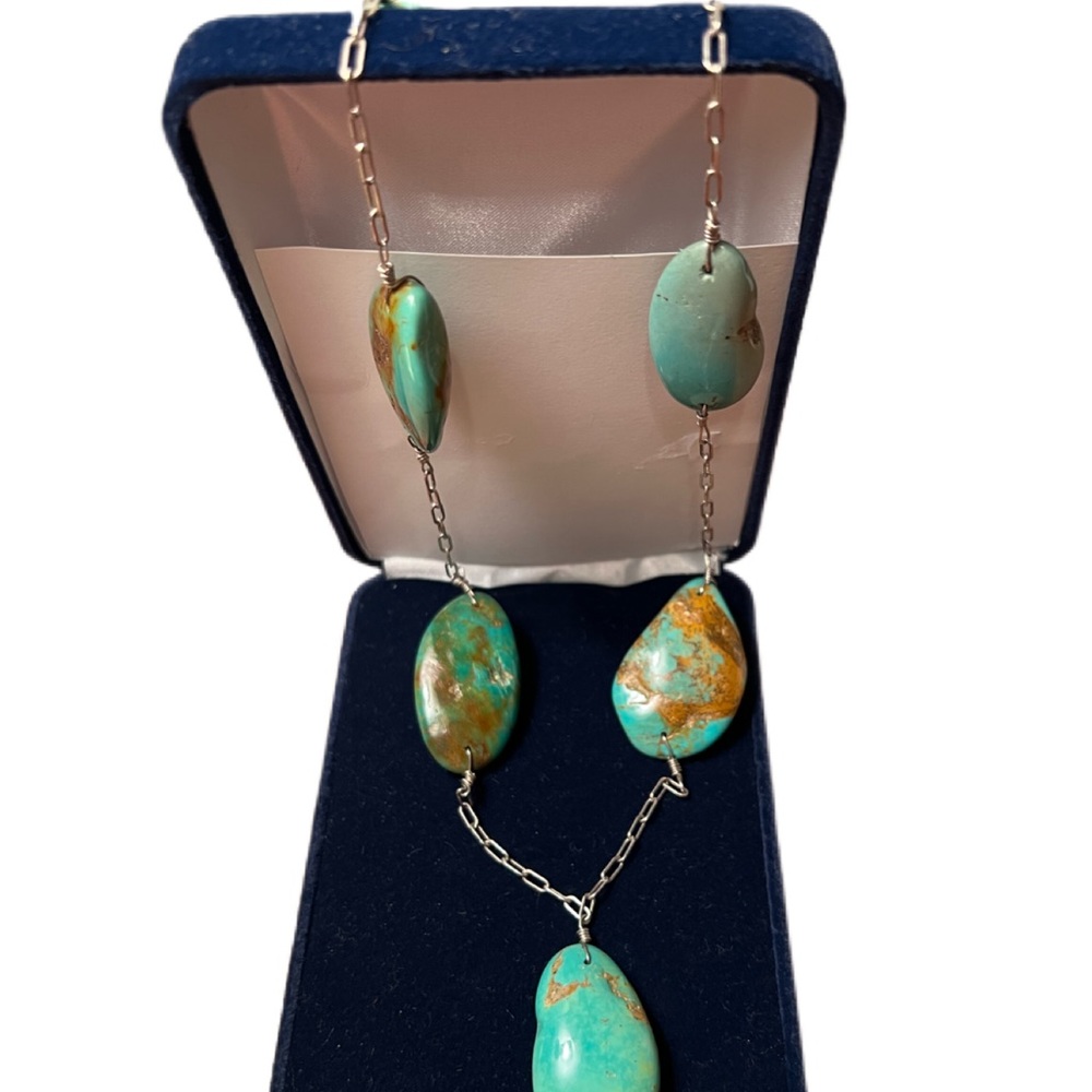 Vintage Sterling silver and turquoise necklace